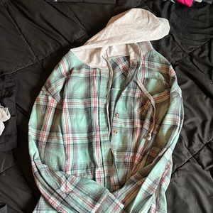 XXL flannel with hood